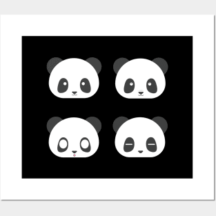 Panda Emoji Expressions Posters and Art